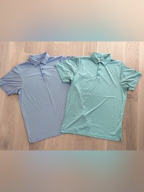 2x Men’s Callaway Premium Fineline Soft Touch Polo Golf Shirts - Size LT